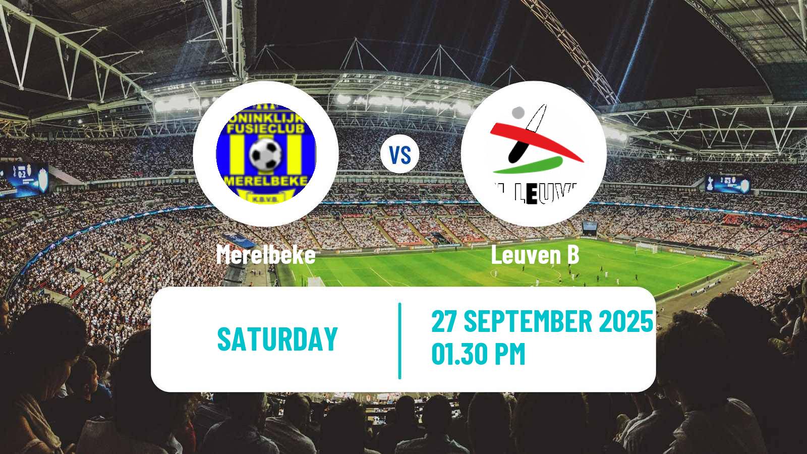 Soccer Belgian National Division 1 VV Merelbeke - Leuven B