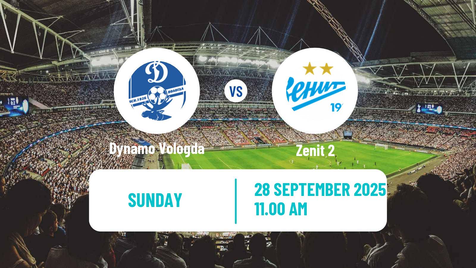 Soccer FNL 2 Division B Group 2 Dynamo Vologda - Zenit 2