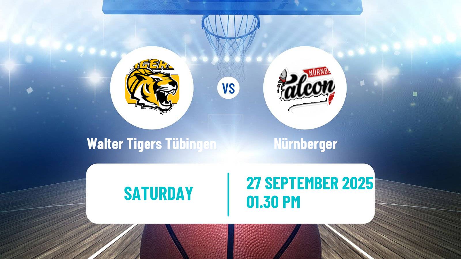 Basketball German Pro A Basketball Walter Tigers Tübingen - Nürnberger