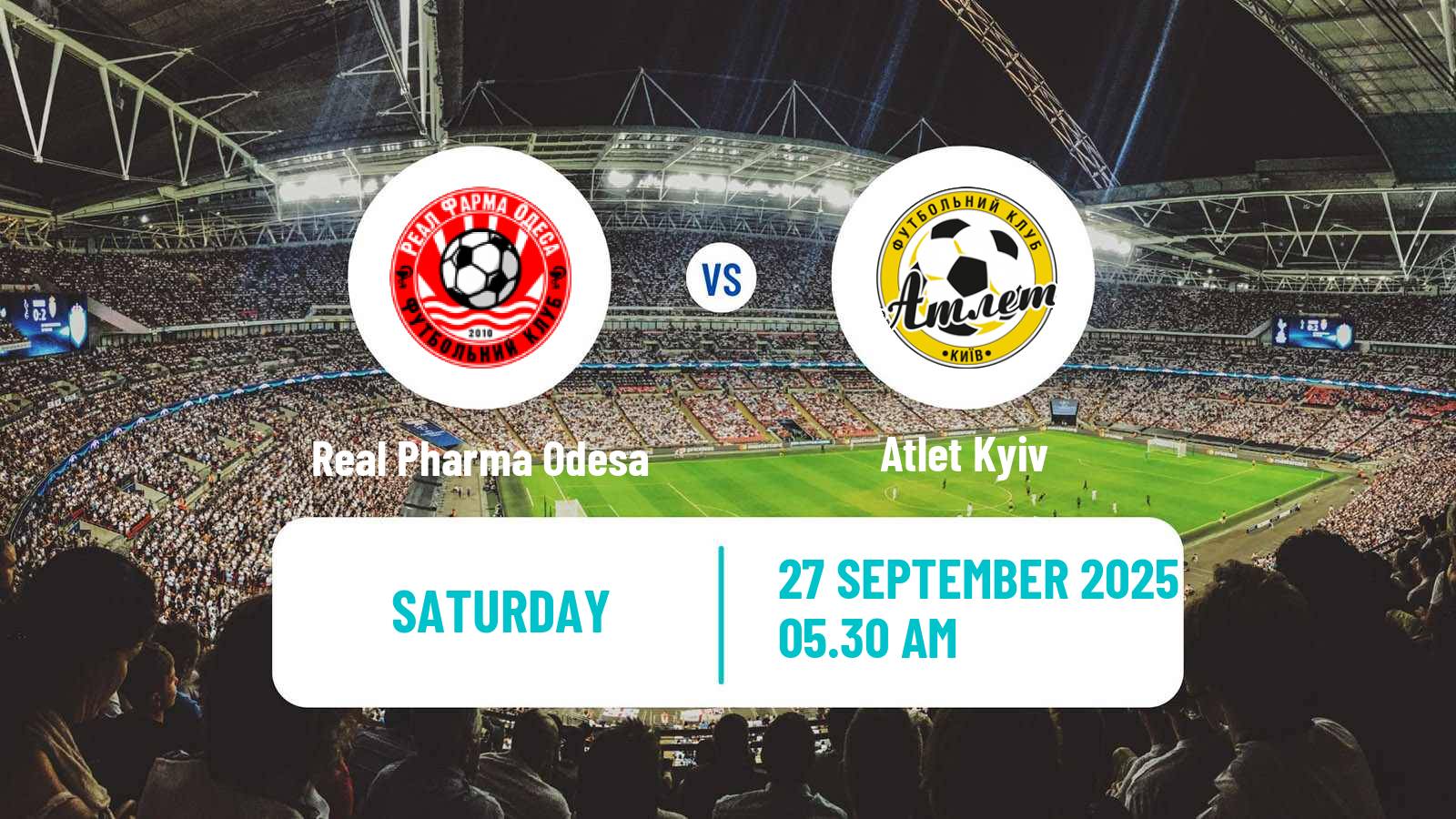 Soccer Ukrainian Druha Liga Real Pharma Odesa - Atlet Kyiv