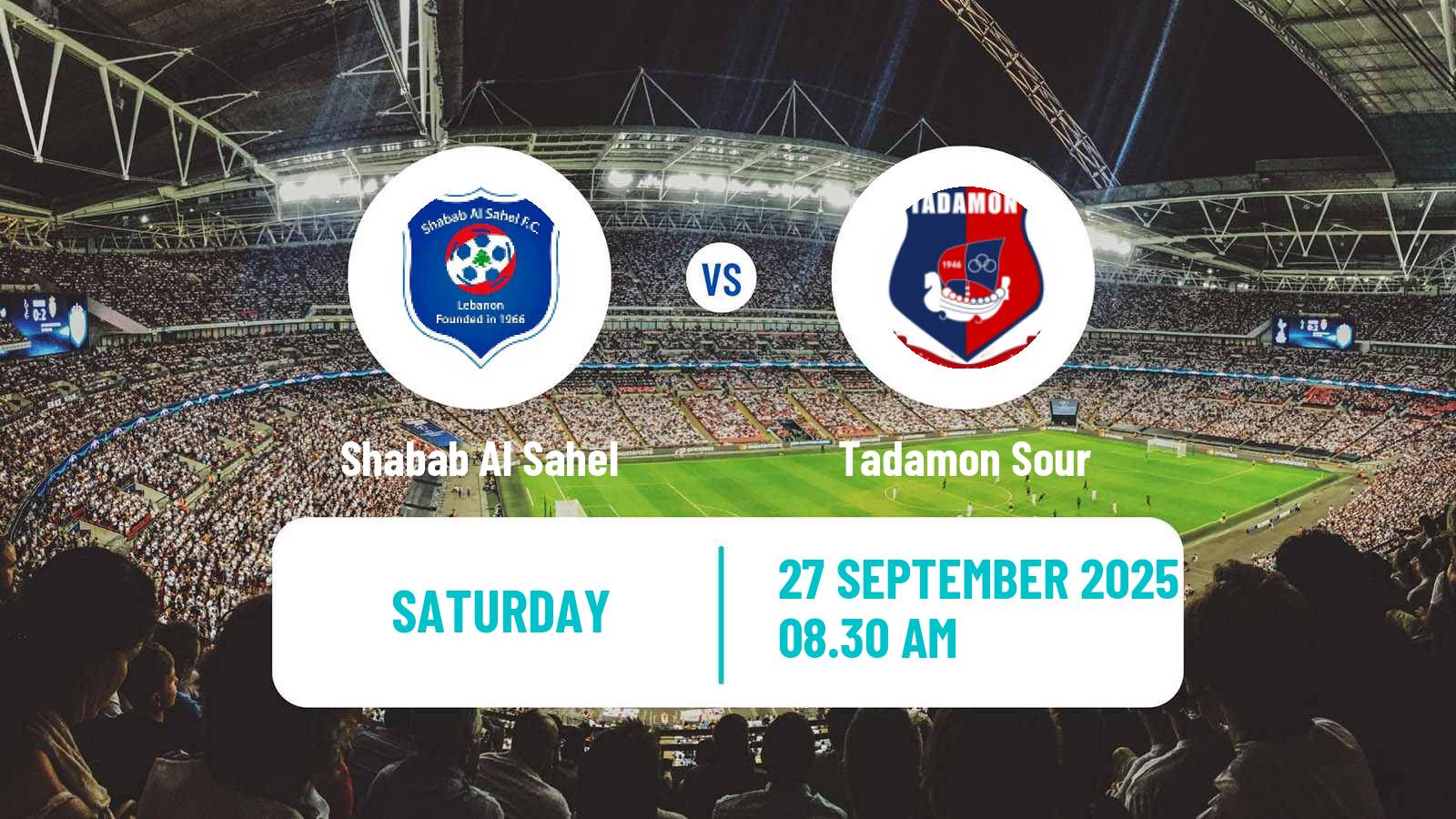 Soccer Lebanese Premier League Shabab Al Sahel - Tadamon Sour