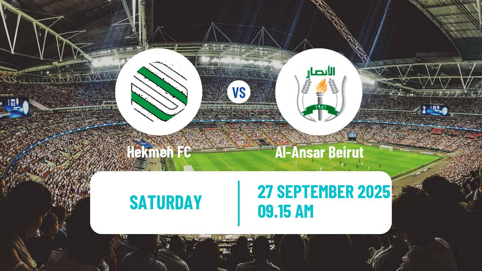 Soccer Lebanese Premier League Hekmeh - Al-Ansar Beirut