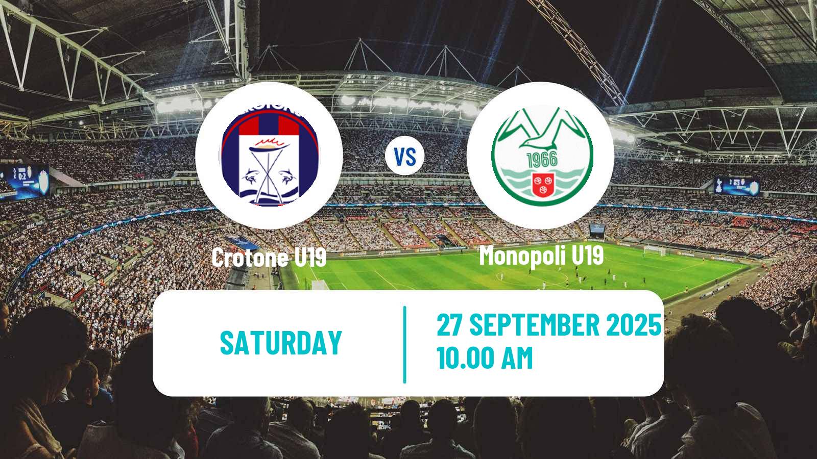 Soccer Italian Primavera 2 Crotone U19 - Monopoli U19