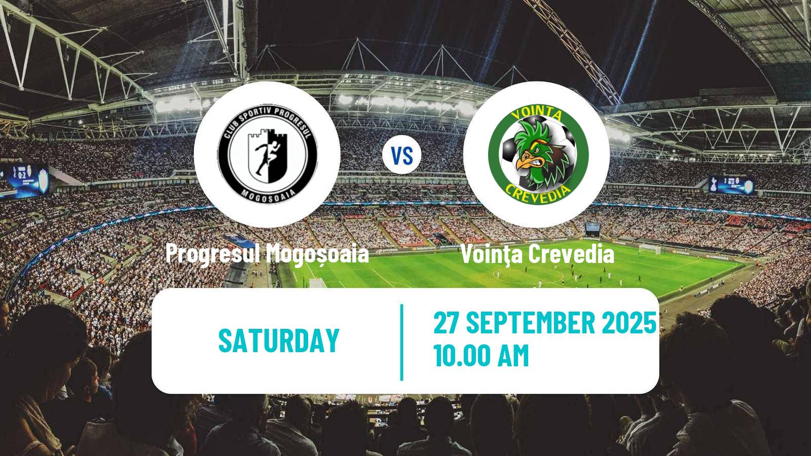 Soccer Romanian Liga 3 - Seria 4 Progresul Mogoșoaia - Voinţa Crevedia