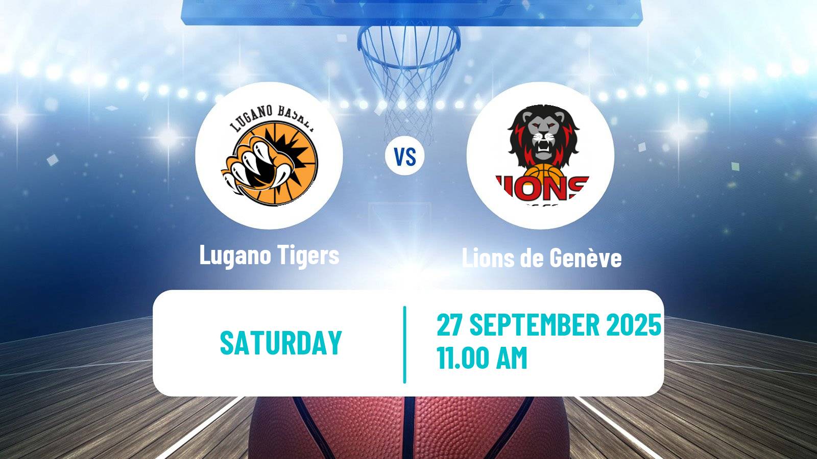 Basketball Swiss SB League Basketball Lugano Tigers - Lions de Genève