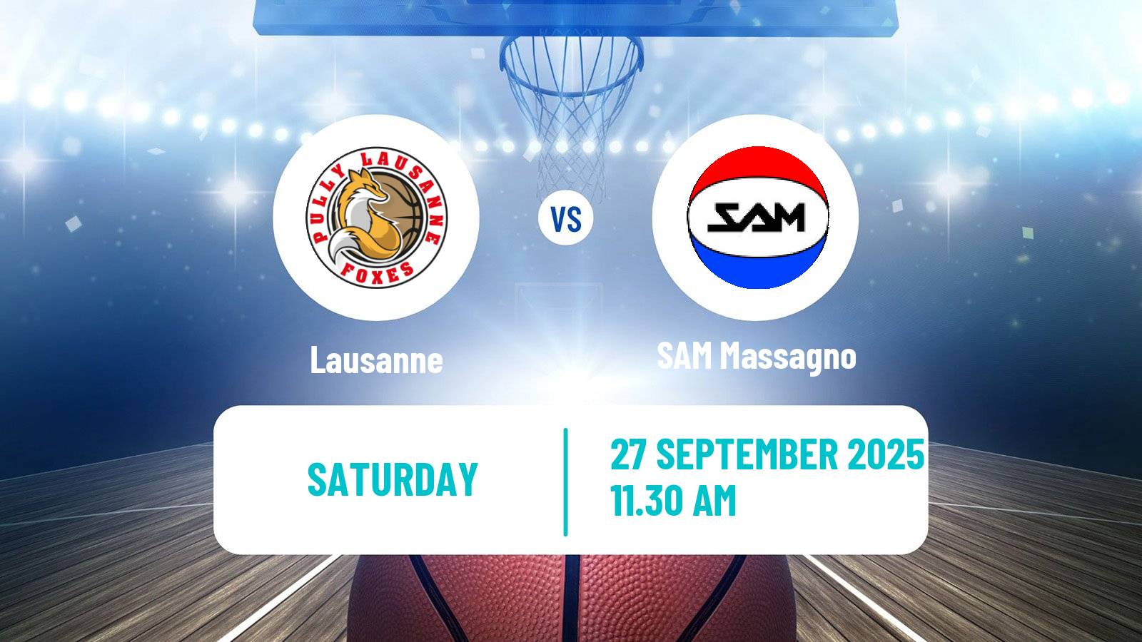 Basketball Swiss SB League Basketball Lausanne - SAM Massagno