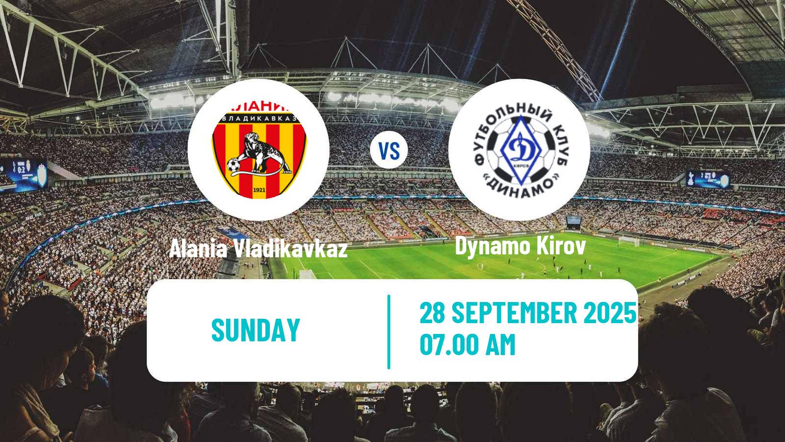 Soccer Russian FNL 2 Division A Gold Alania Vladikavkaz - Dynamo Kirov