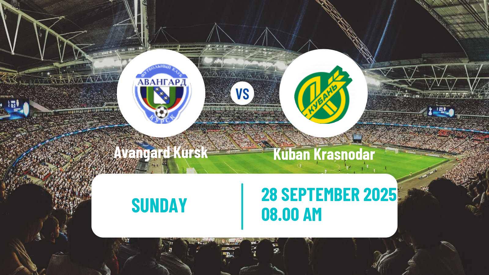 Soccer Russian FNL 2 Division A Silver Avangard Kursk - Kuban Krasnodar