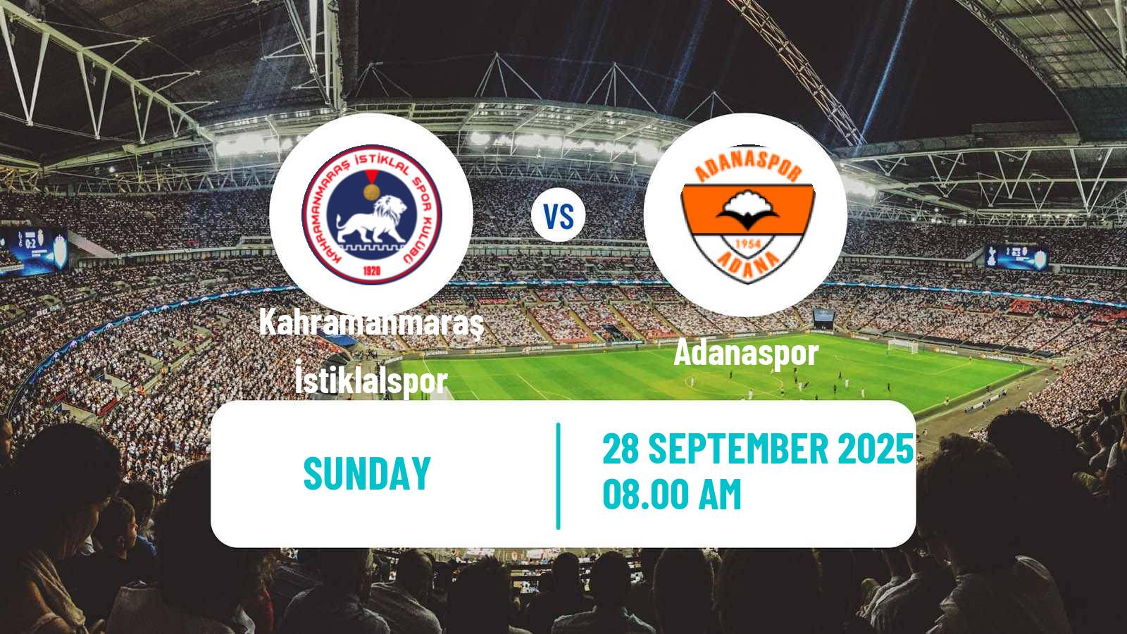 Soccer Turkish Second League Red Group Kahramanmaraş İstiklalspor - Adanaspor