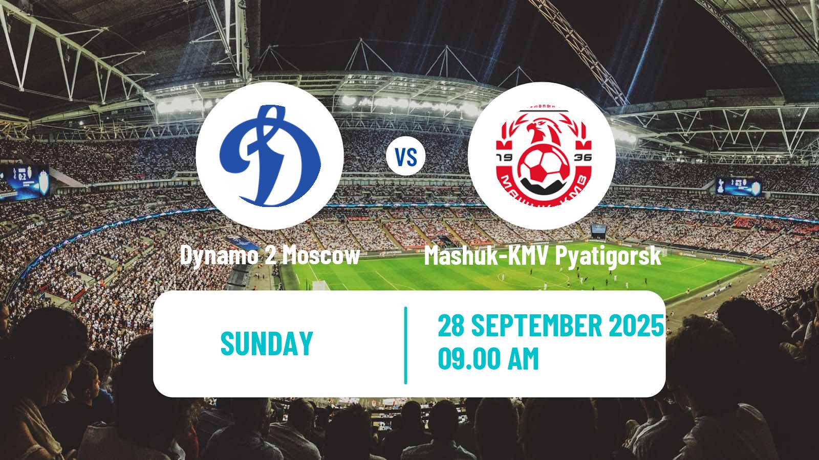 Soccer Russian FNL 2 Division A Gold Dynamo 2 Moscow - Mashuk-KMV Pyatigorsk