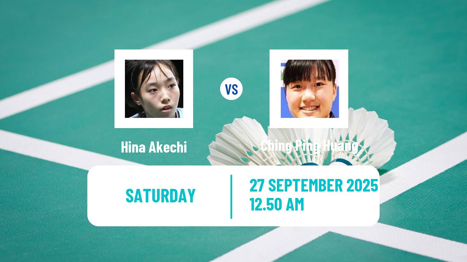 Badminton BWF World Tour Kaohsiung Masters Women Hina Akechi - Ching Ping Huang