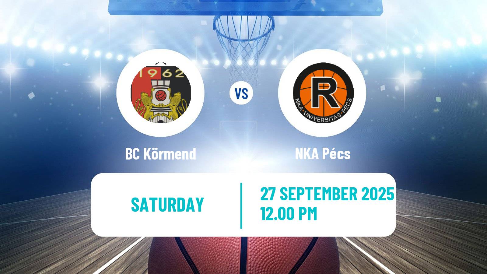Basketball Hungarian NB I Basketball BC Körmend - NKA Pécs