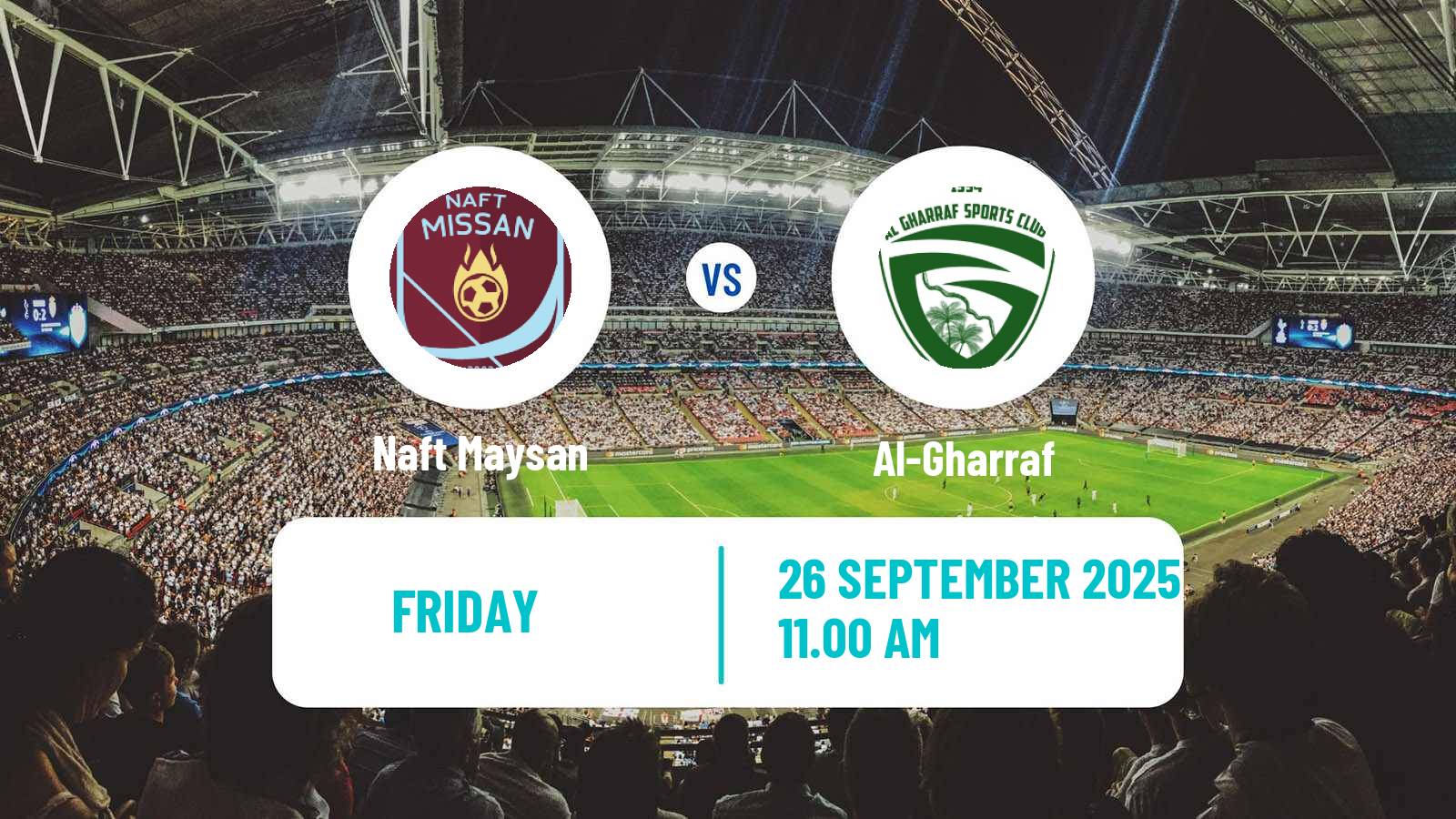 Soccer Iraqi Premier League Naft Maysan - Al-Gharraf