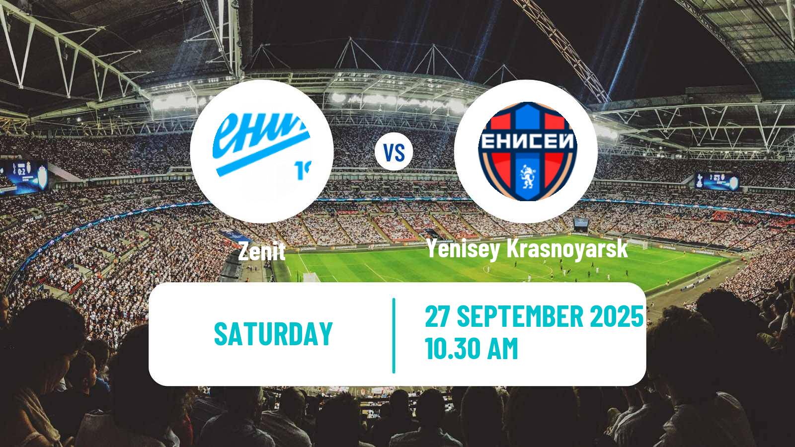 Soccer Russian Supreme Division Women Zenit - Yenisey Krasnoyarsk