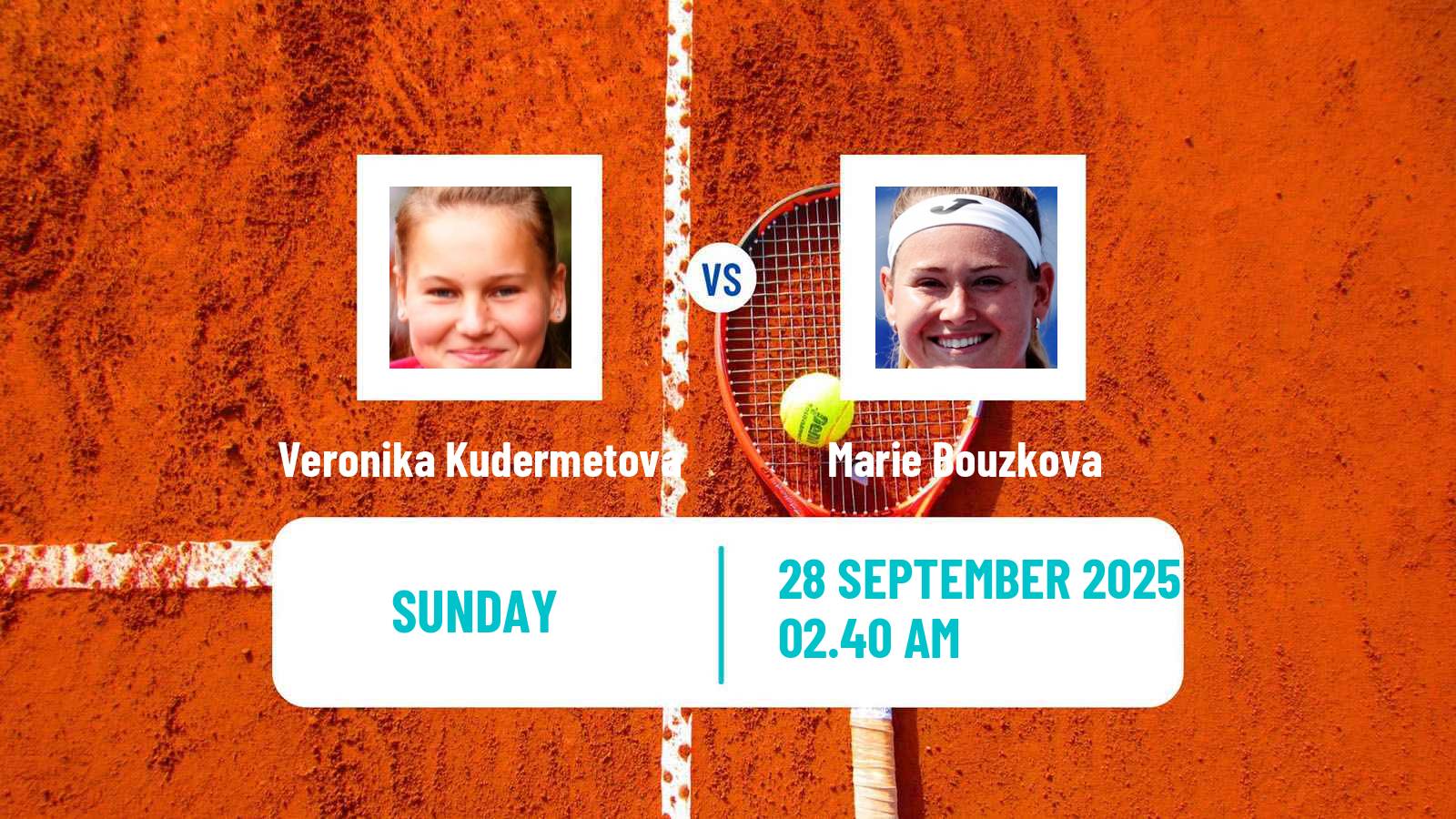 Tennis WTA Beijing Veronika Kudermetova - Marie Bouzkova