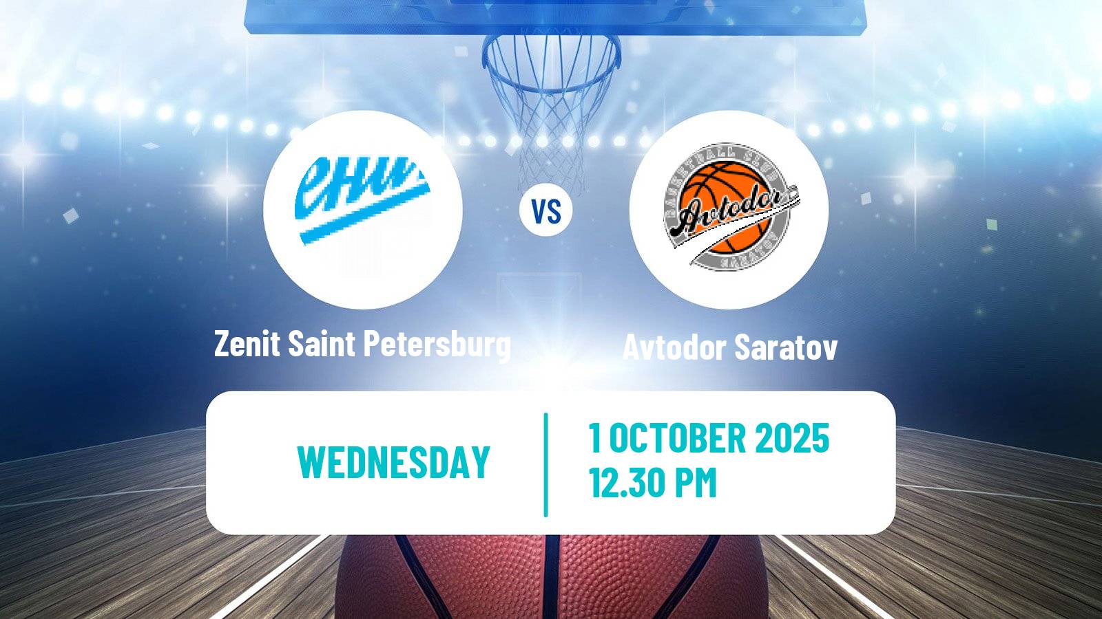 Basketball VTB United League Zenit Saint Petersburg - Avtodor Saratov