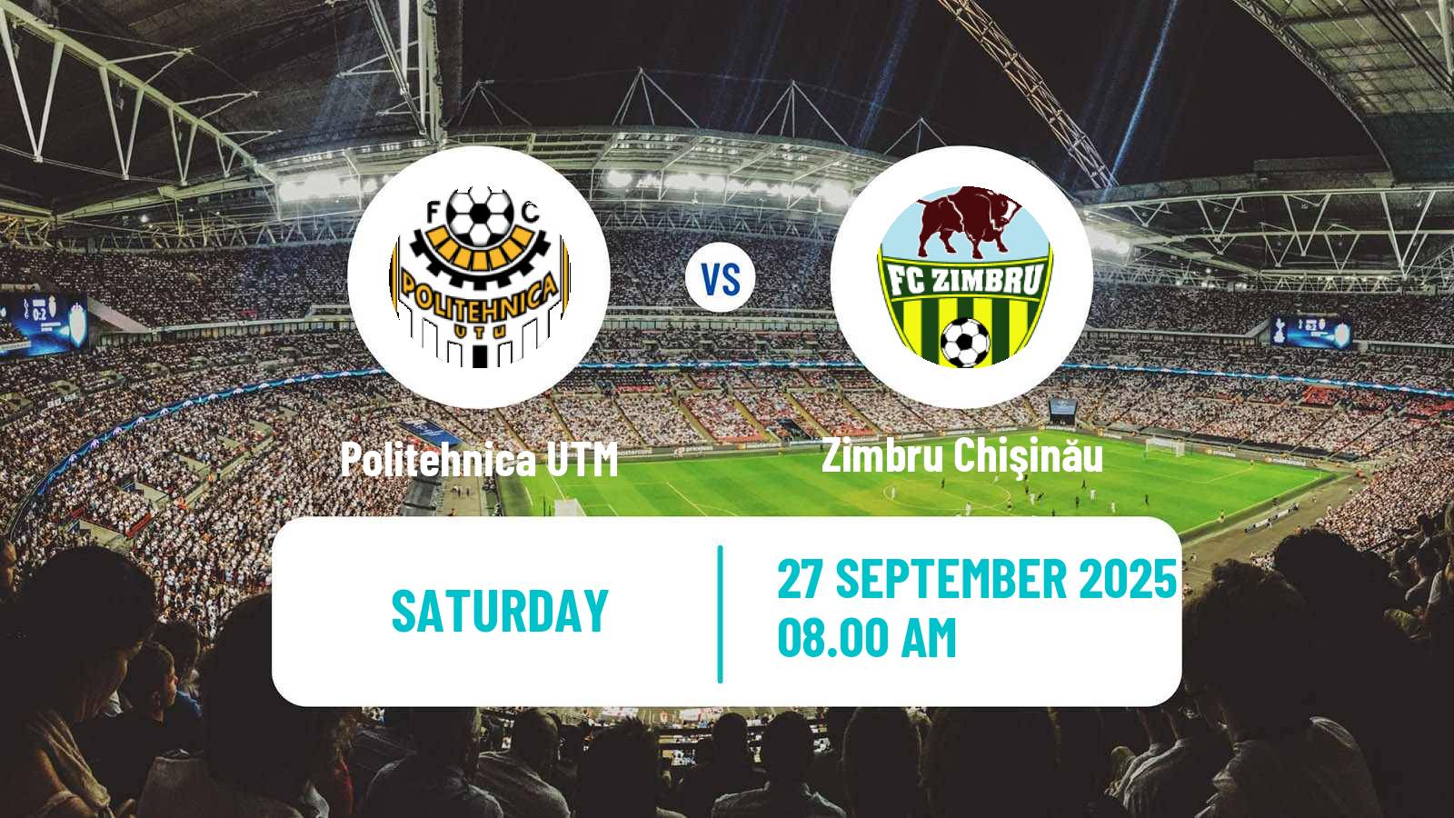 Soccer Moldovan Super Liga Politehnica UTM - Zimbru Chişinău