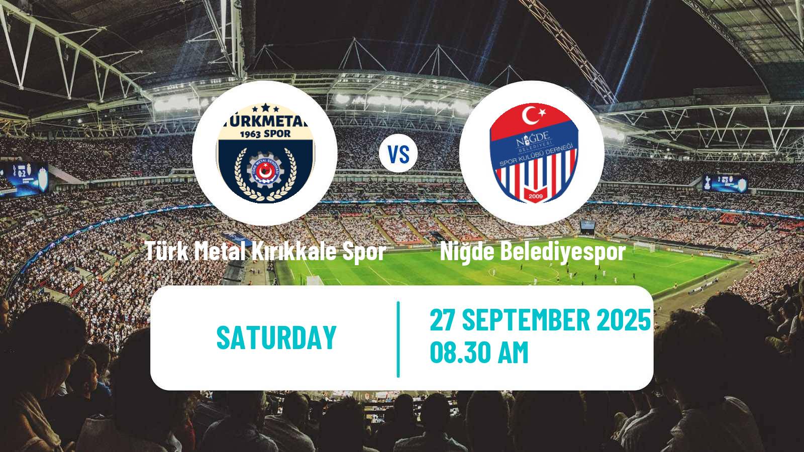 Soccer Turkish 3 Lig Group 2 Türk Metal Kırıkkale Spor - Niğde Belediyespor