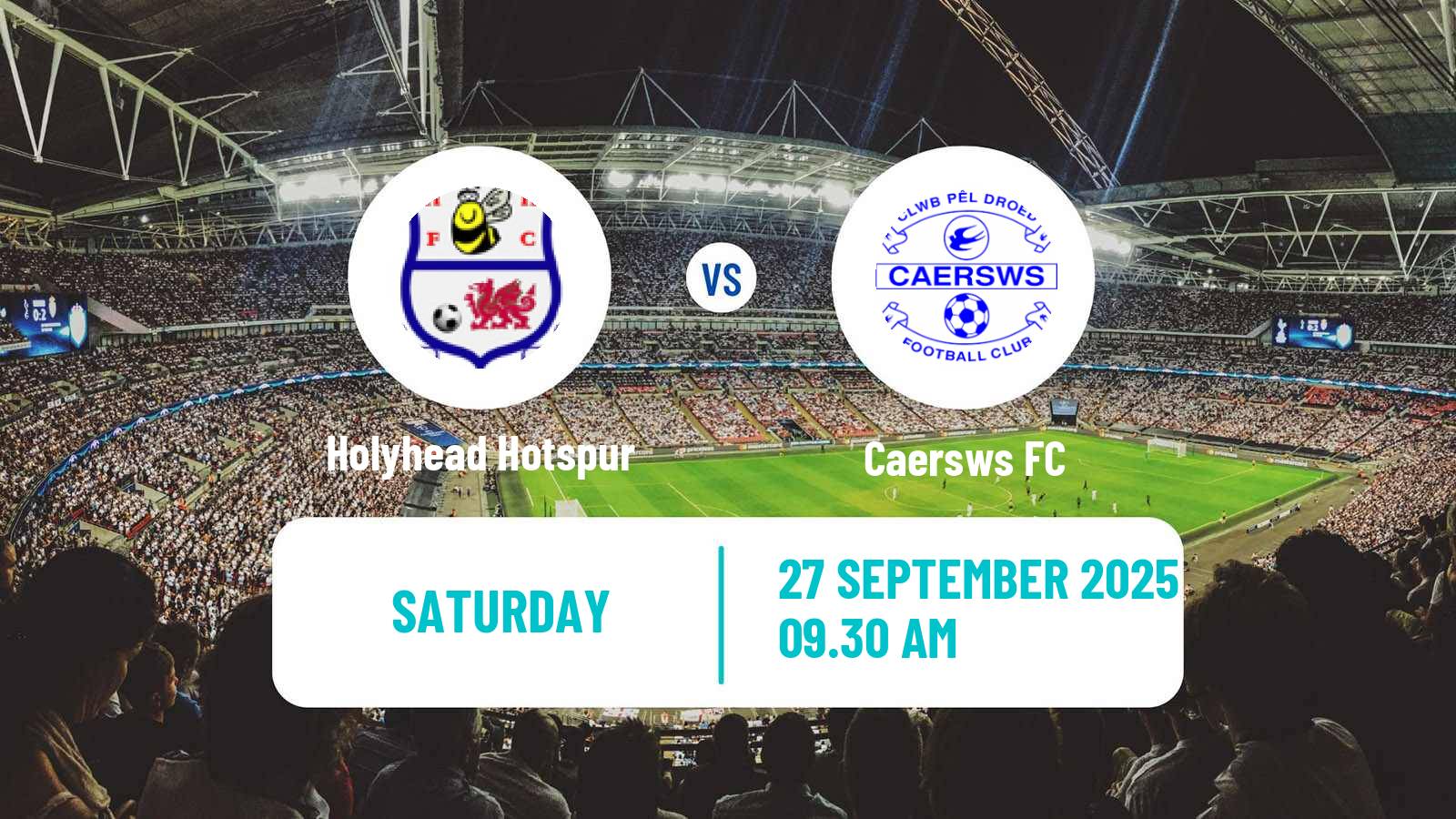 Soccer Welsh Cymru North Holyhead Hotspur - Caersws
