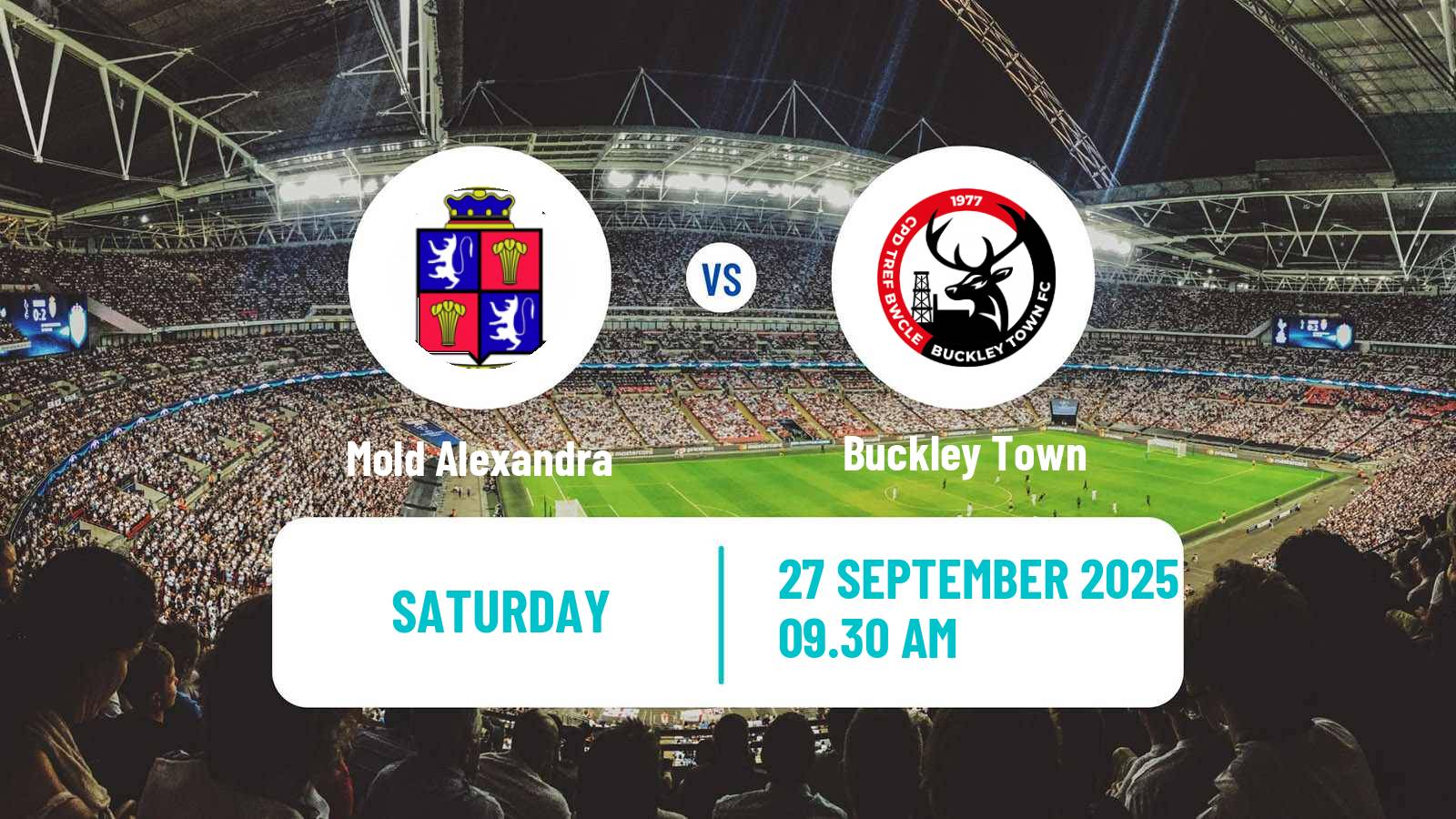 Soccer Welsh Cymru North Mold Alexandra - Buckley Town