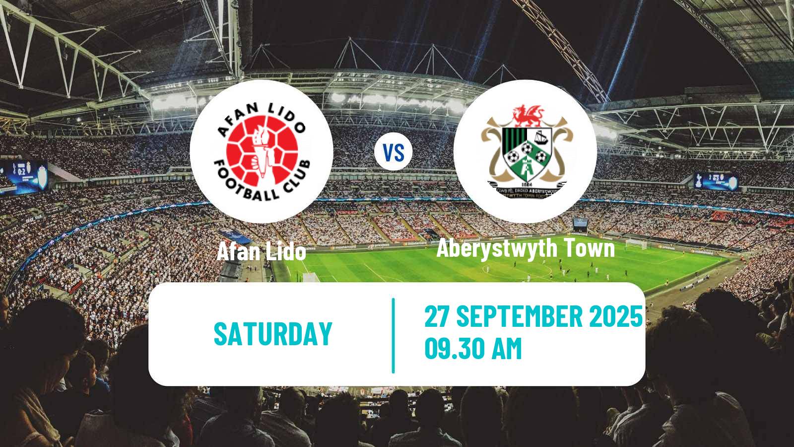 Soccer Welsh Cymru South Afan Lido - Aberystwyth Town