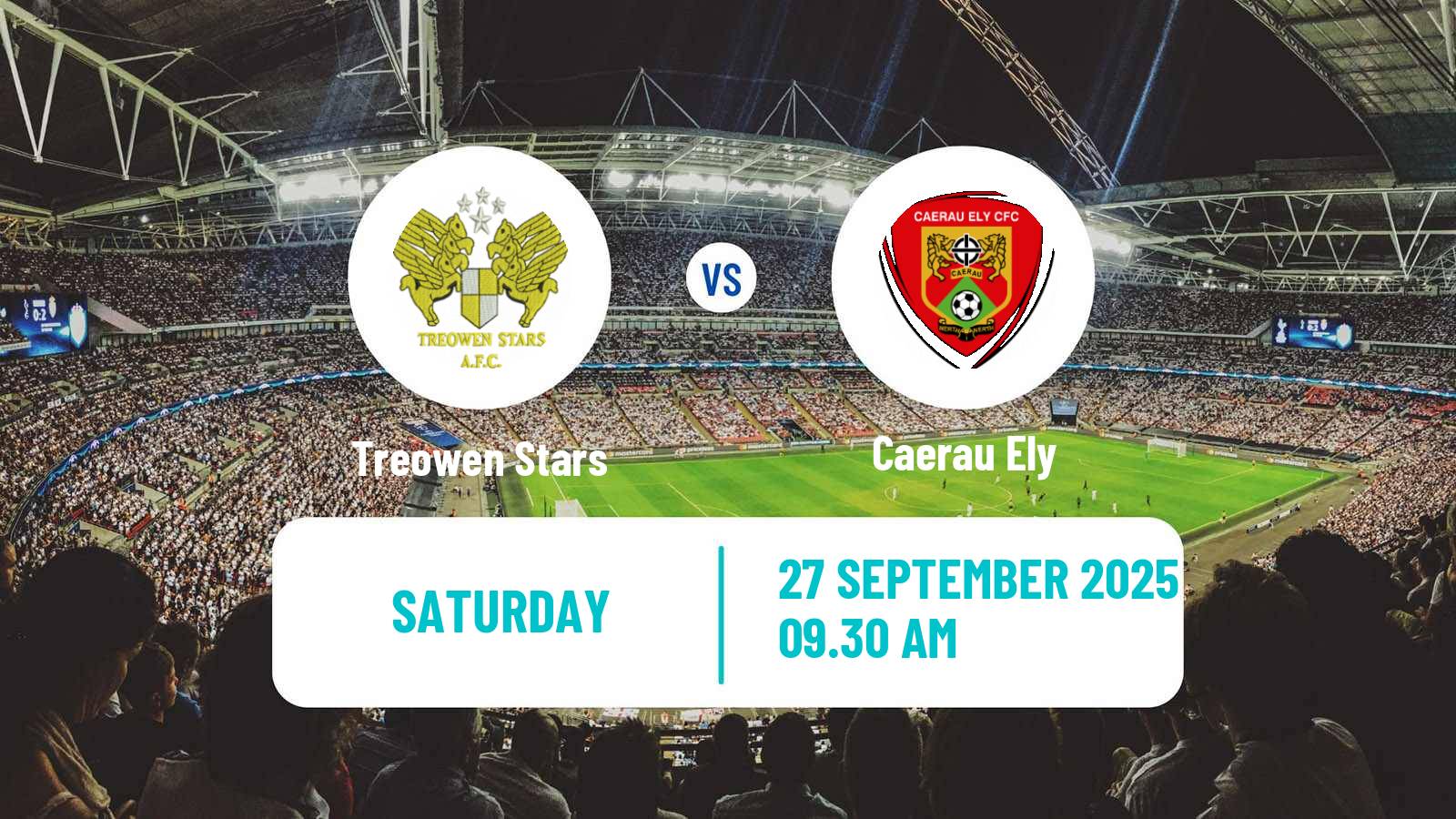 Soccer Welsh Cymru South Treowen Stars - Caerau Ely
