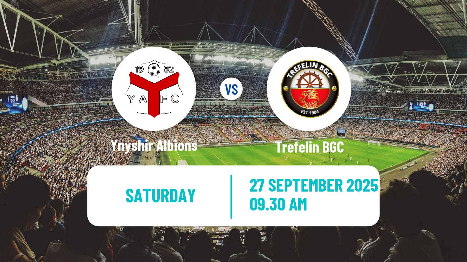 Soccer Welsh Cymru South Ynyshir Albions - Trefelin
