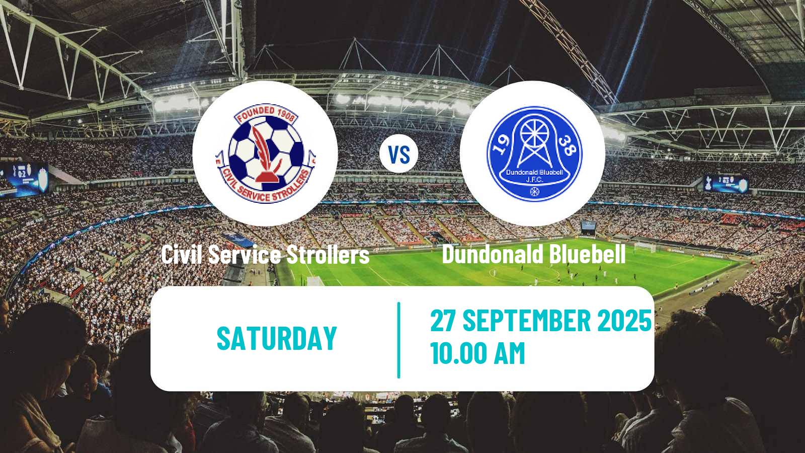 Soccer Scottish Cup Civil Service Strollers - Dundonald Bluebell