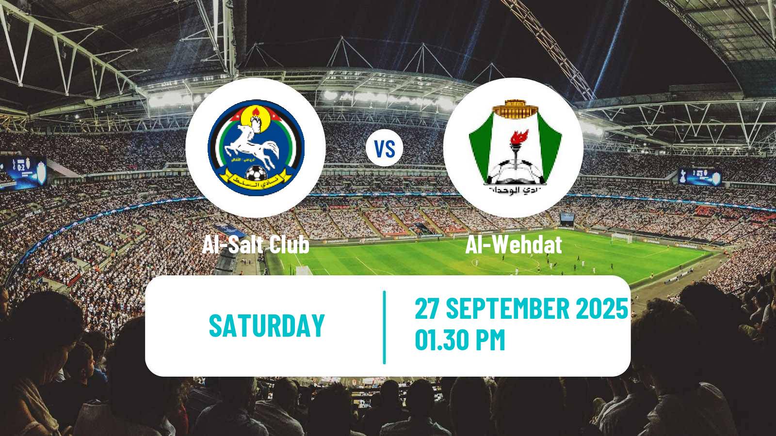 Soccer Jordan Premier League Al-Salt - Al-Wehdat