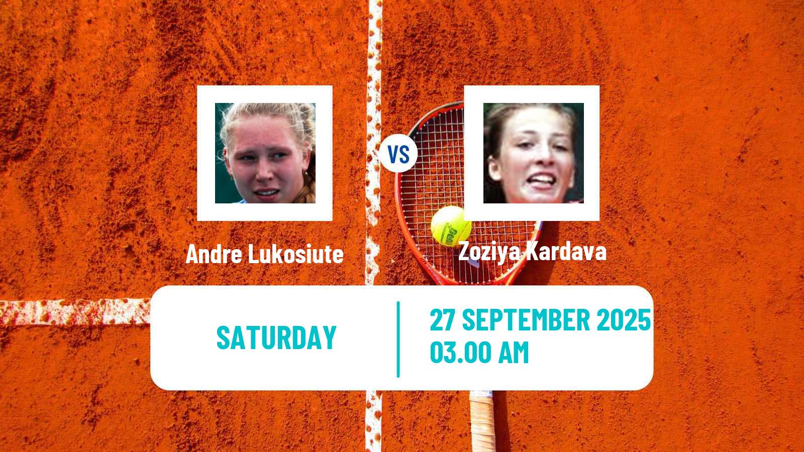 Tennis ITF W15 Sharm Elsheikh 12 Women Andre Lukosiute - Zoziya Kardava