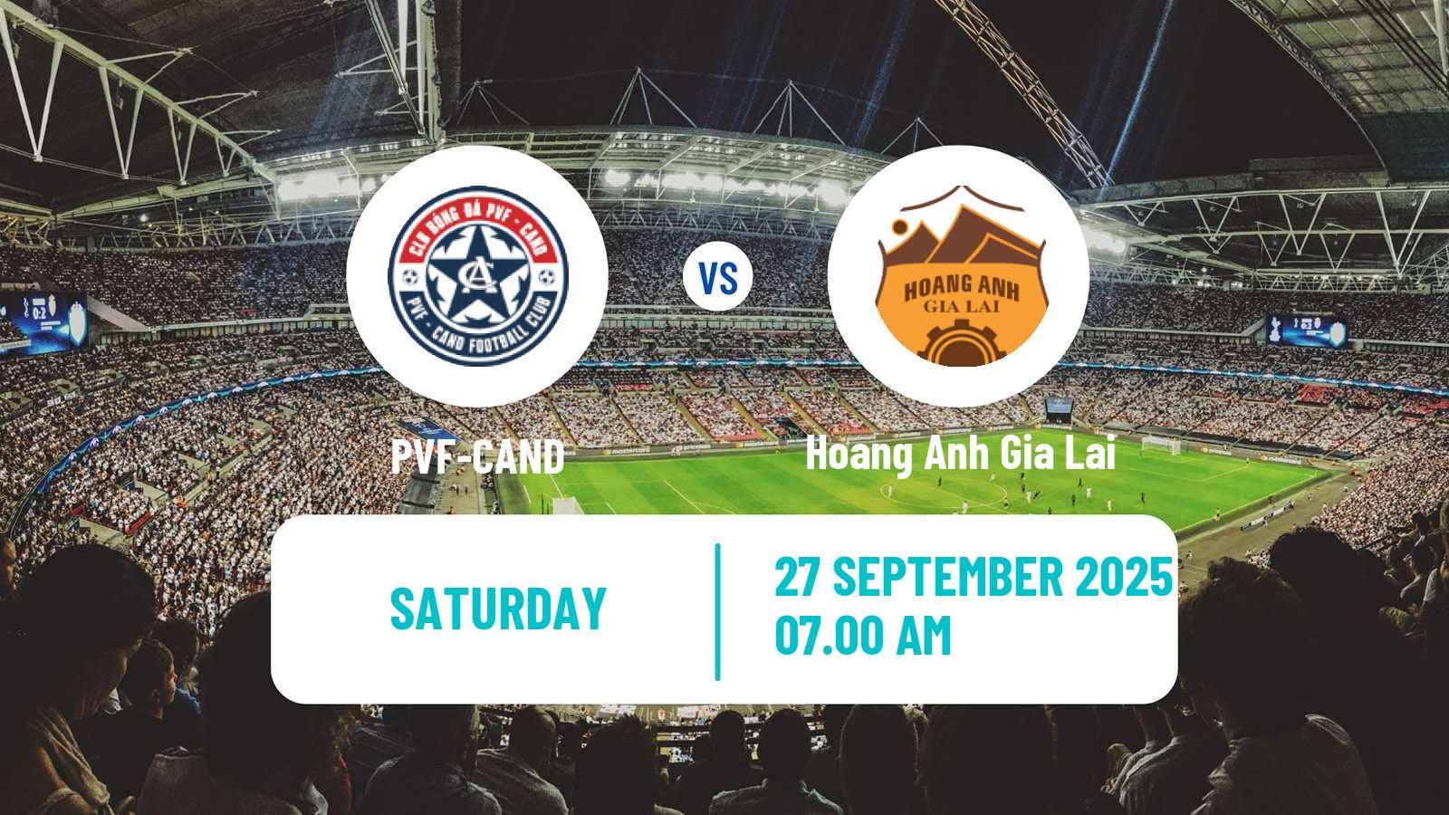 Soccer Vietnamese V League 1 PVF-CAND - Hoang Anh Gia Lai