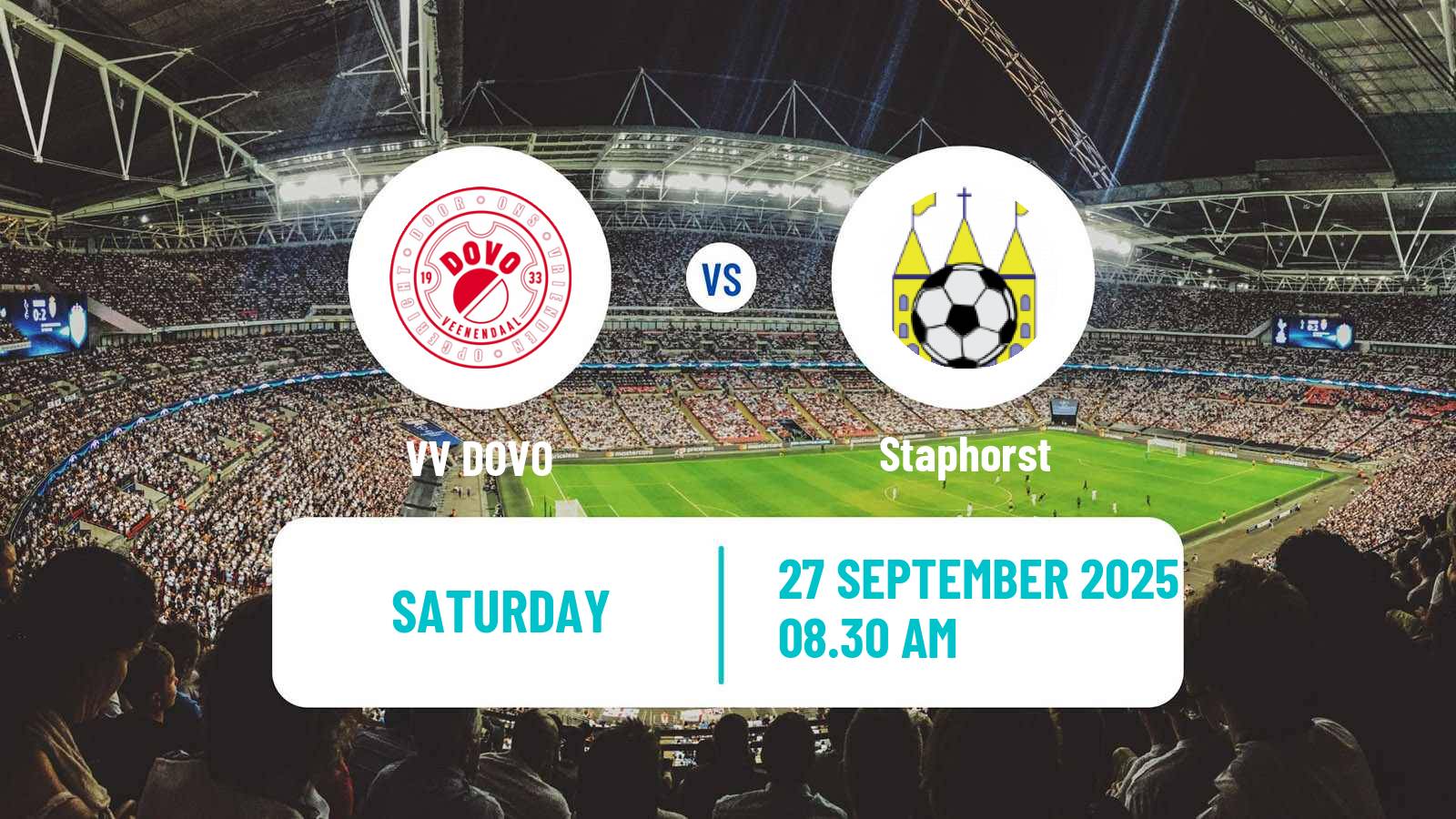 Soccer Dutch Derde Divisie VV DOVO - Staphorst