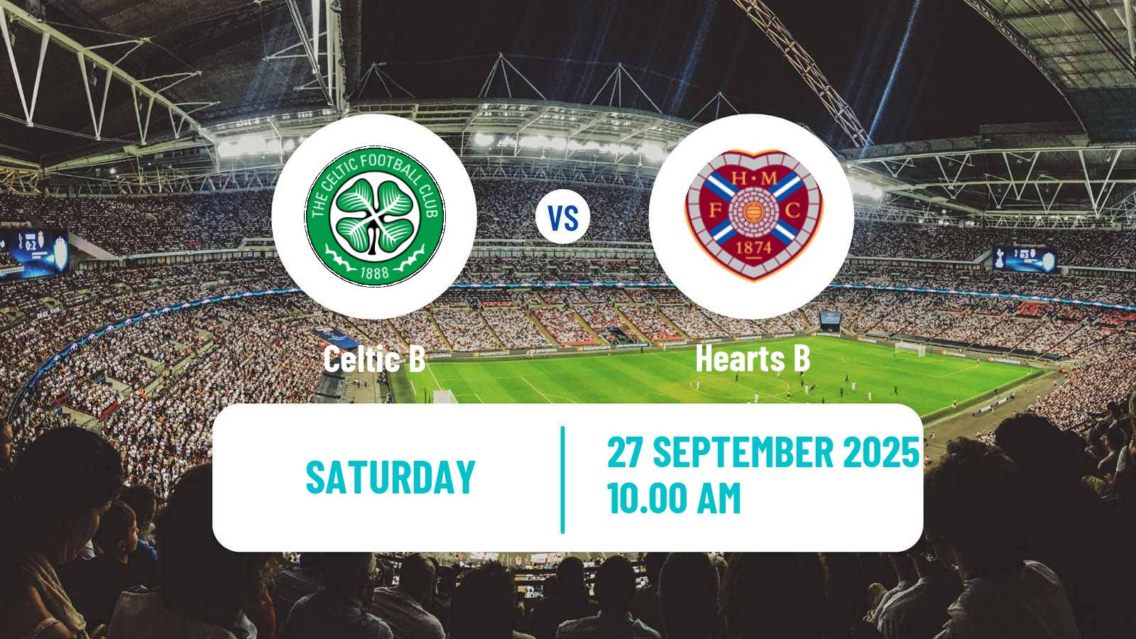 Soccer Scottish Lowland League Celtic B - Hearts B