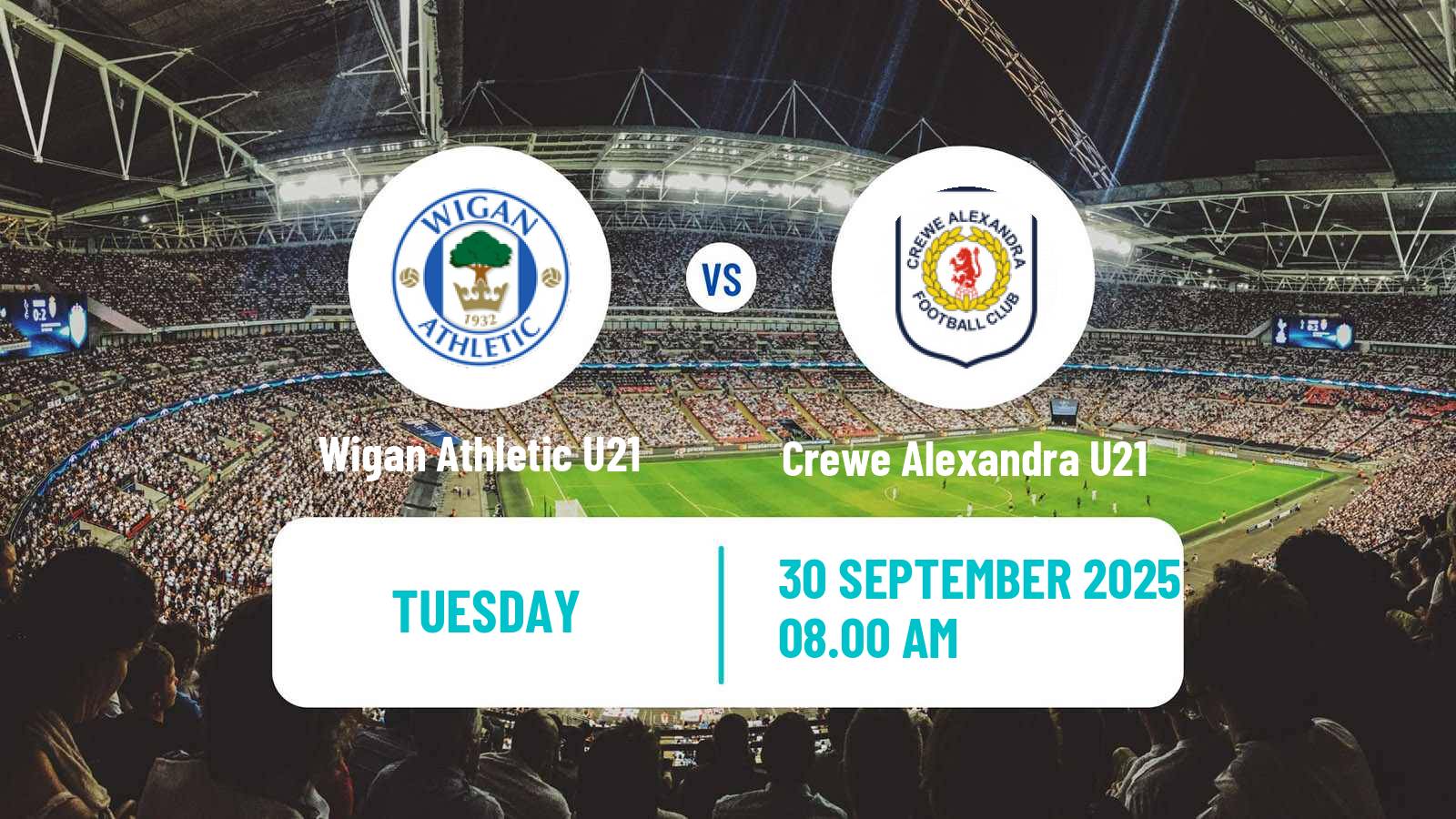 Soccer English Professional Development League Wigan Athletic U21 - Crewe Alexandra U21