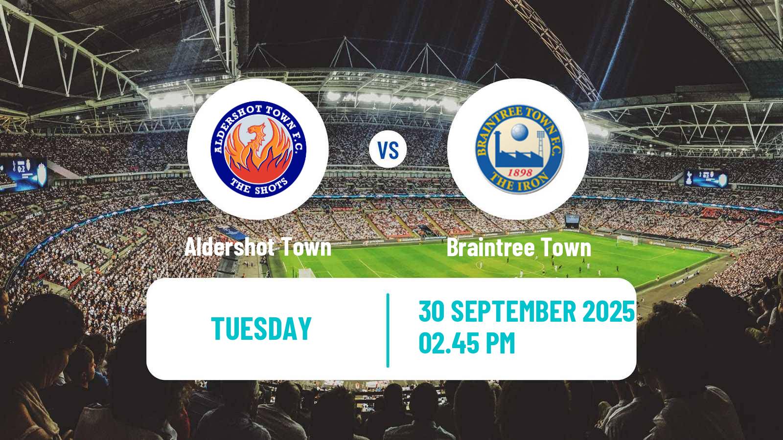 Soccer English National League Aldershot Town - Braintree Town