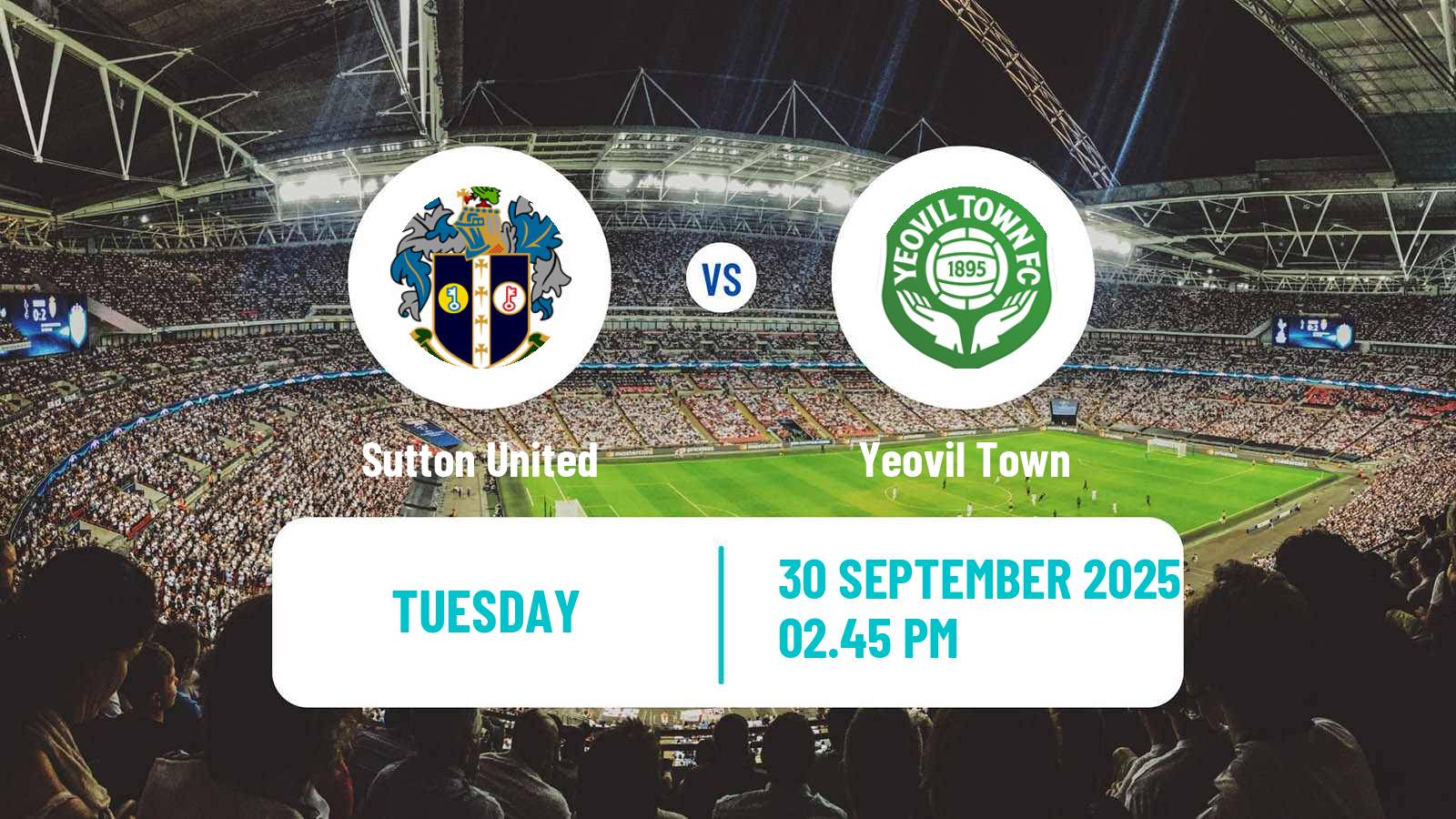 Soccer English National League Sutton United - Yeovil Town