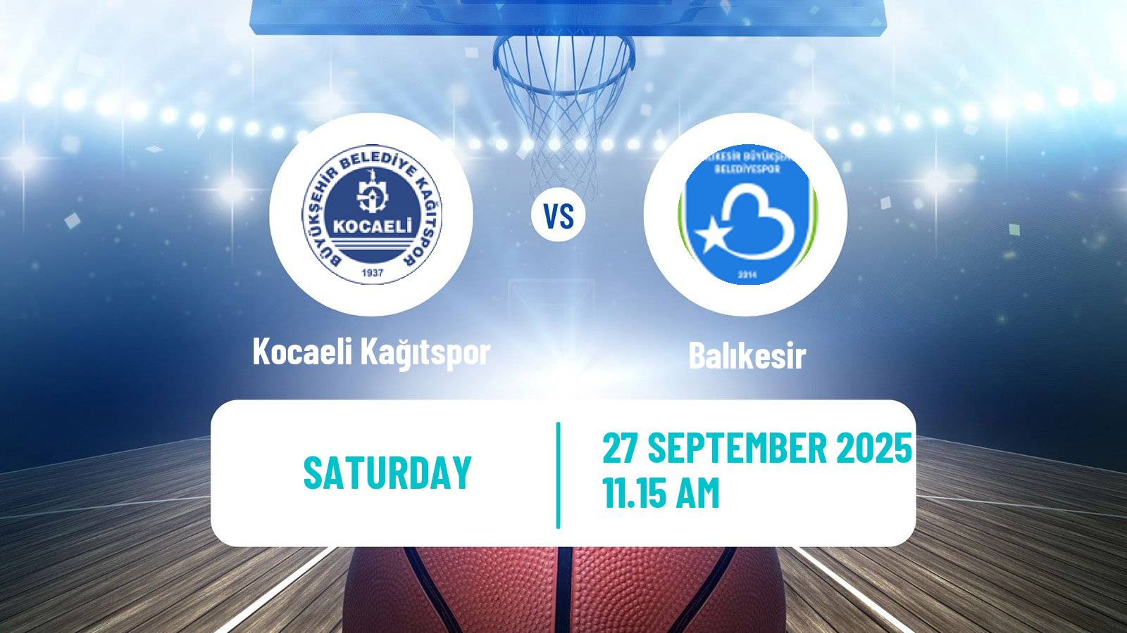 Basketball Turkish TBL Kocaeli Kağıtspor - Balıkesir