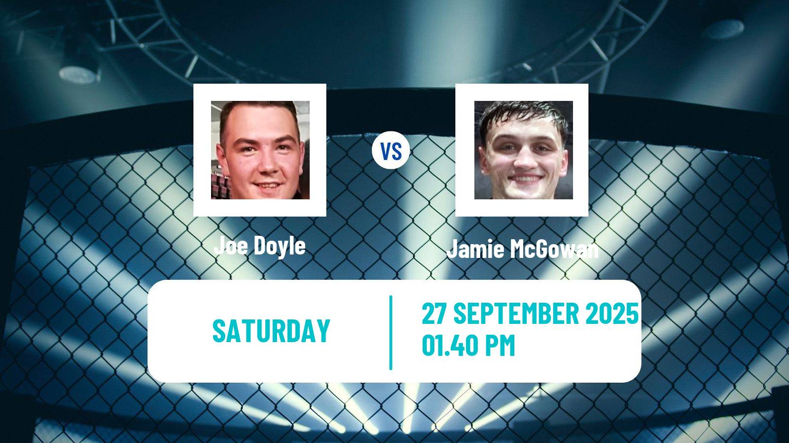 MMA Featherweight Cage Warriors Men Joe Doyle - Jamie McGowan