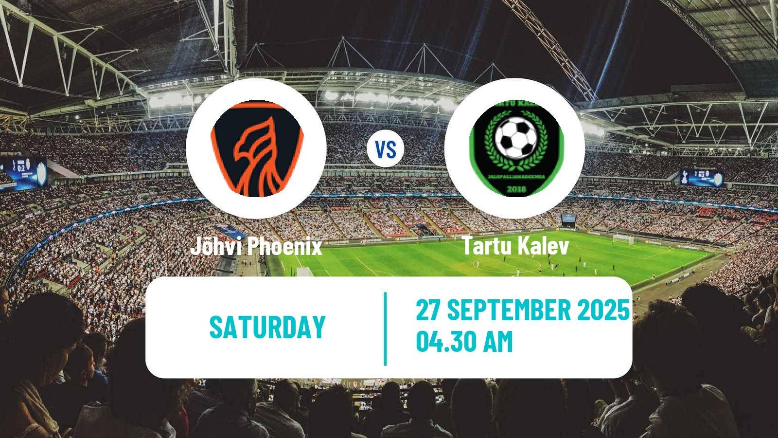 Soccer Estonian Esiliiga B Jõhvi Phoenix - Tartu Kalev