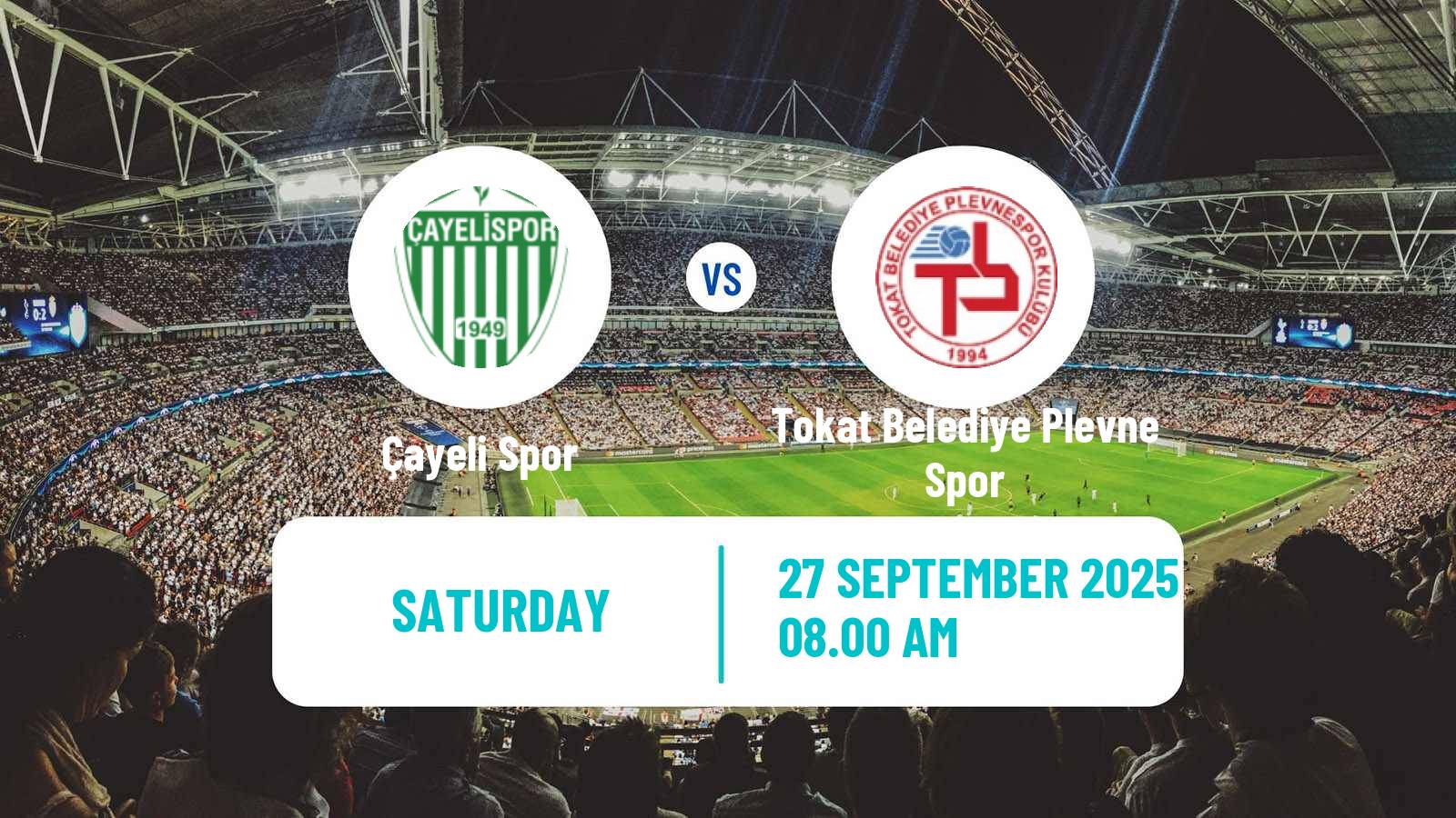 Soccer Turkish 3 Lig Group 3 Çayeli Spor - Tokat Belediye Plevne Spor