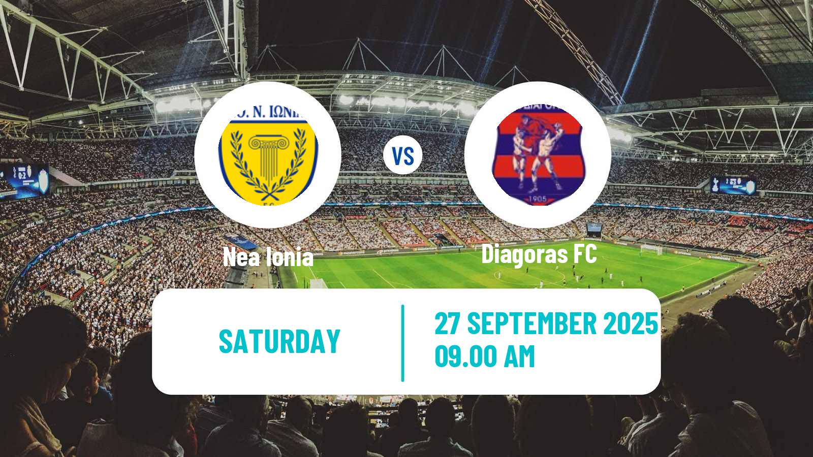 Soccer Greek Gamma Ethniki - Group 5 Nea Ionia - Diagoras