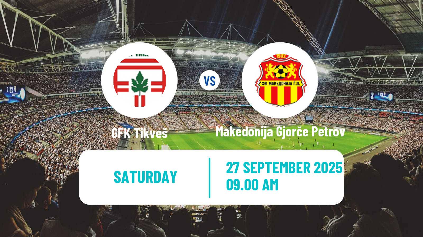 Soccer North Macedonian 1 MFL Tikveš - Makedonija Gjorče Petrov