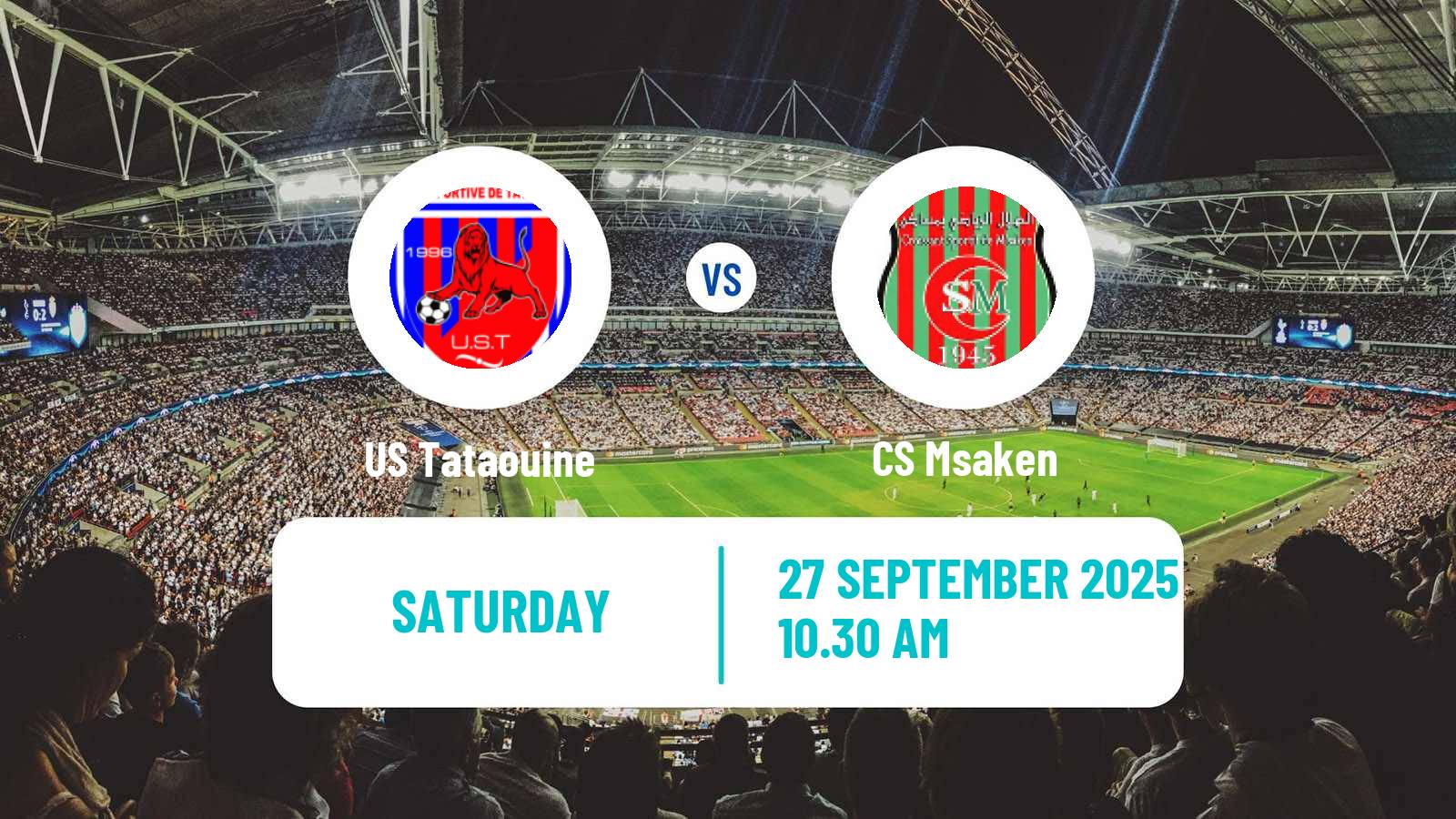 Soccer Tunisian Ligue 2 Tataouine - Msaken