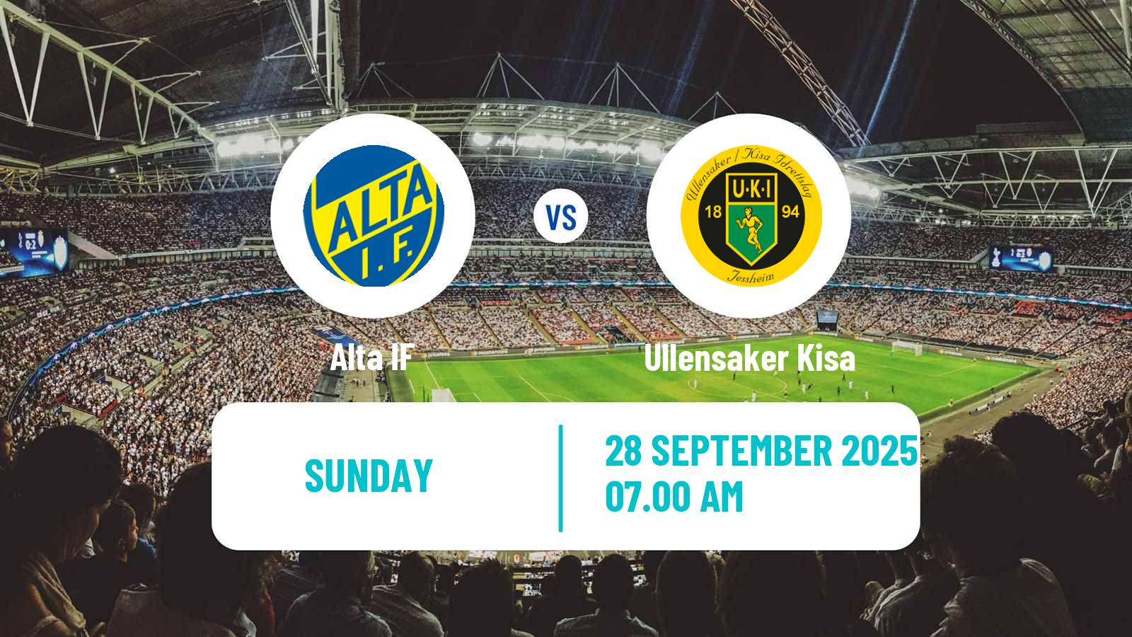 Soccer Norwegian Division 2 - Group 2 Alta - Ullensaker Kisa
