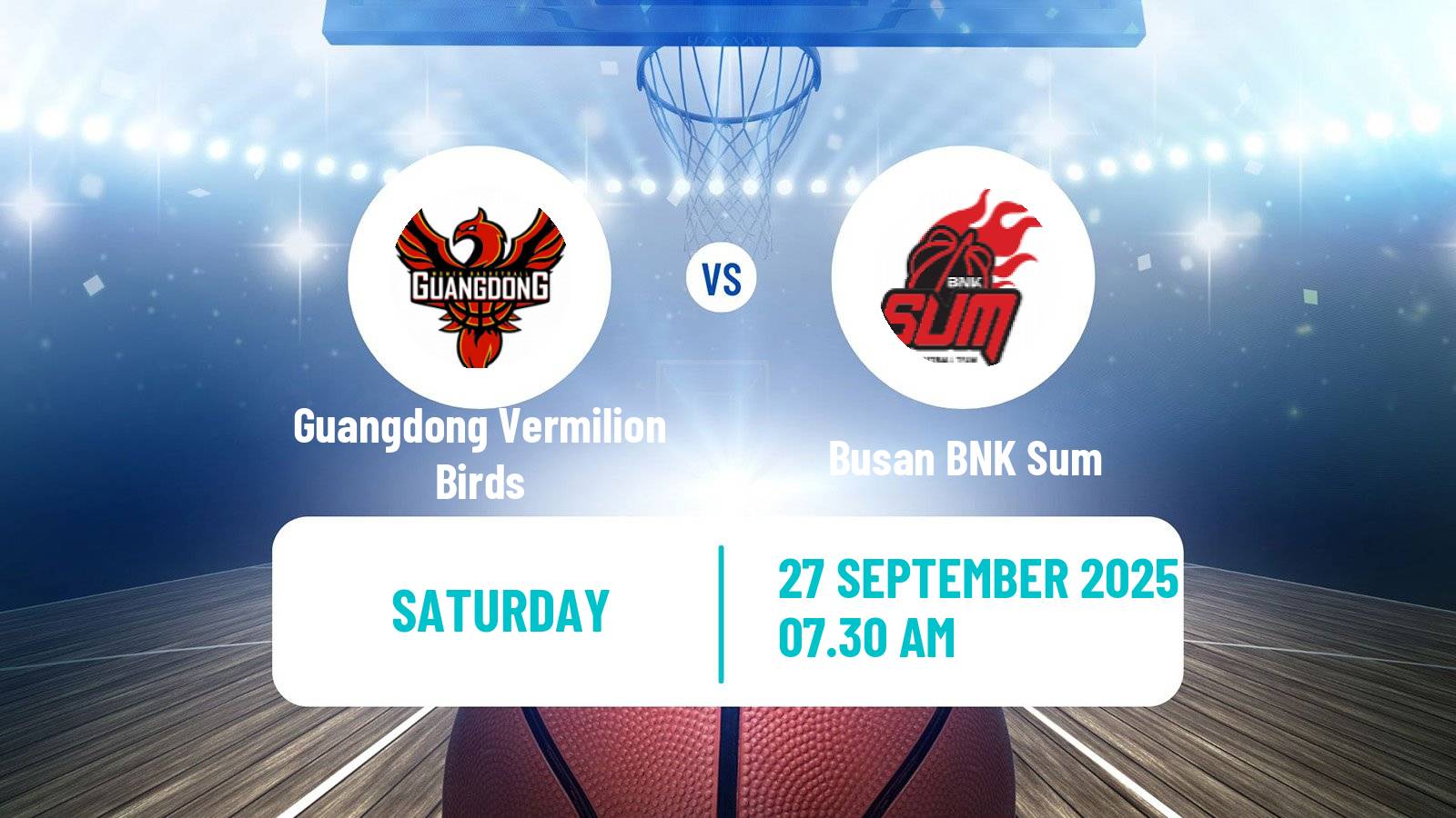 Basketball WBL Asia Women Guangdong Vermilion Birds - Busan BNK Sum