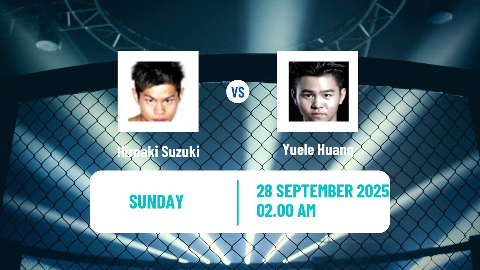 MMA Featherweight Rizin Men Hiroaki Suzuki - Yuele Huang