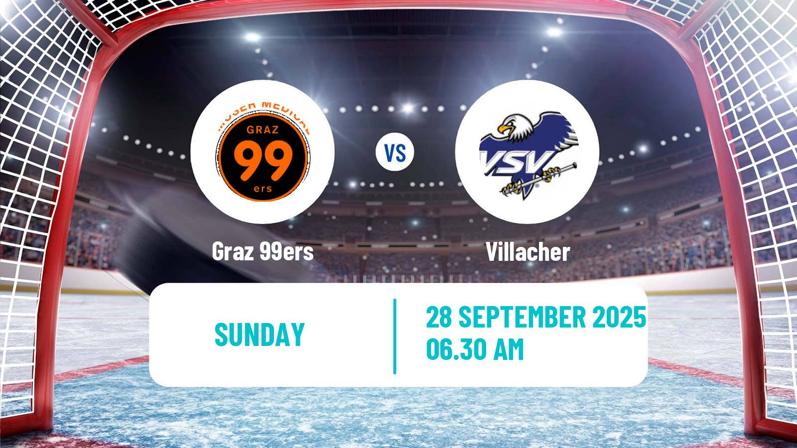 Hockey Austrian Ice Hockey League Graz 99ers - Villacher