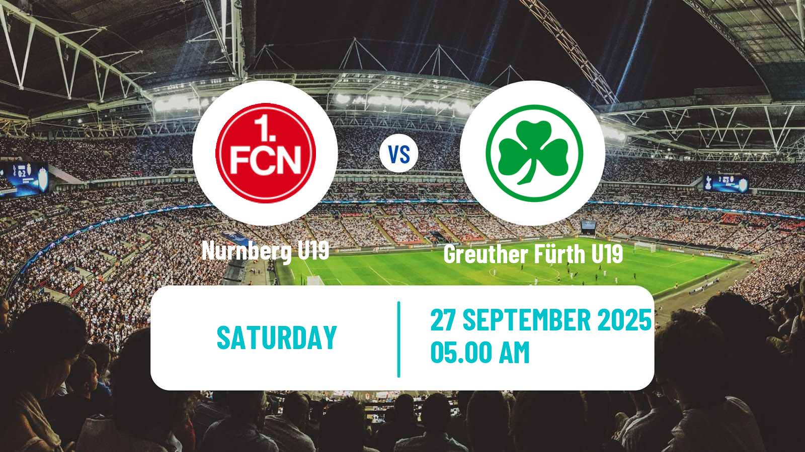 Soccer German DFB Youth League Nurnberg U19 - Greuther Fürth U19