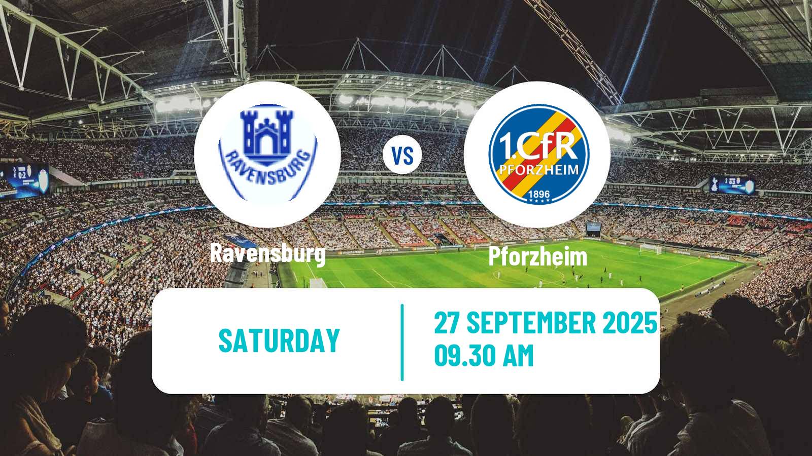 Soccer German Oberliga Baden-Württemberg Ravensburg - Pforzheim