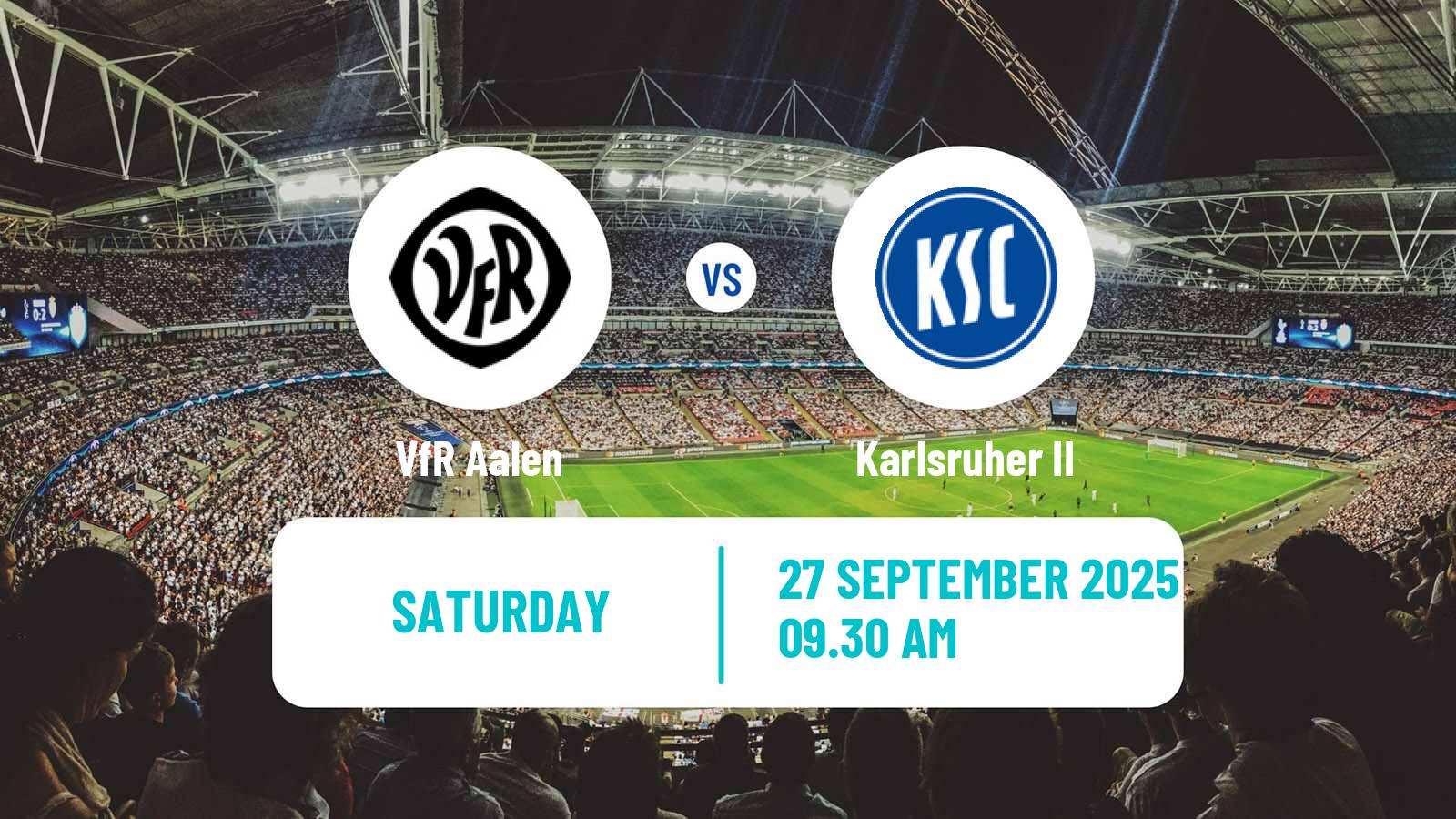 Soccer German Oberliga Baden-Württemberg VfR Aalen - Karlsruher II